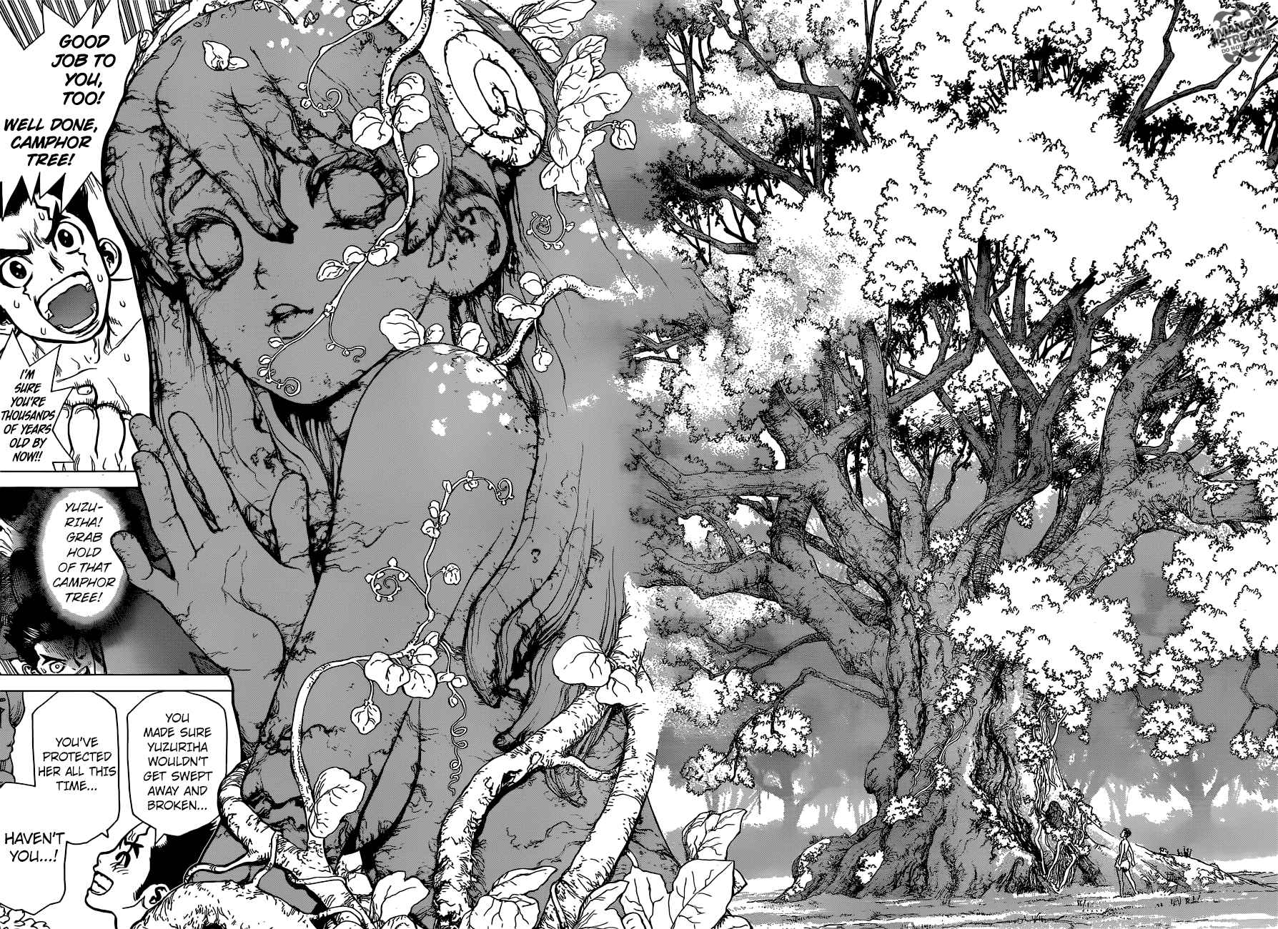 Dr. Stone Manga Chapter 1 page 34 - Stone World scene
