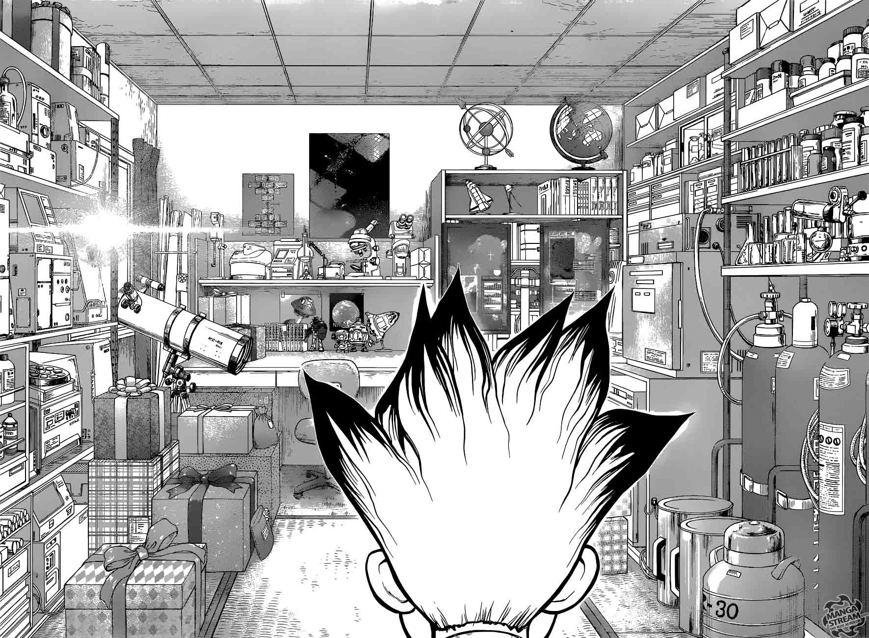 Dr. Stone Manga Chapter 10 page 4 - Student of Science scene