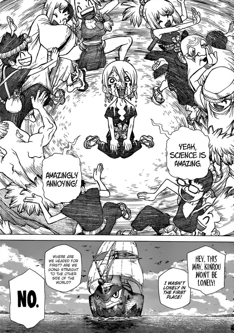 Dr. Stone Manga Chapter 100 page 21 - Origin of the 100 Tales scene