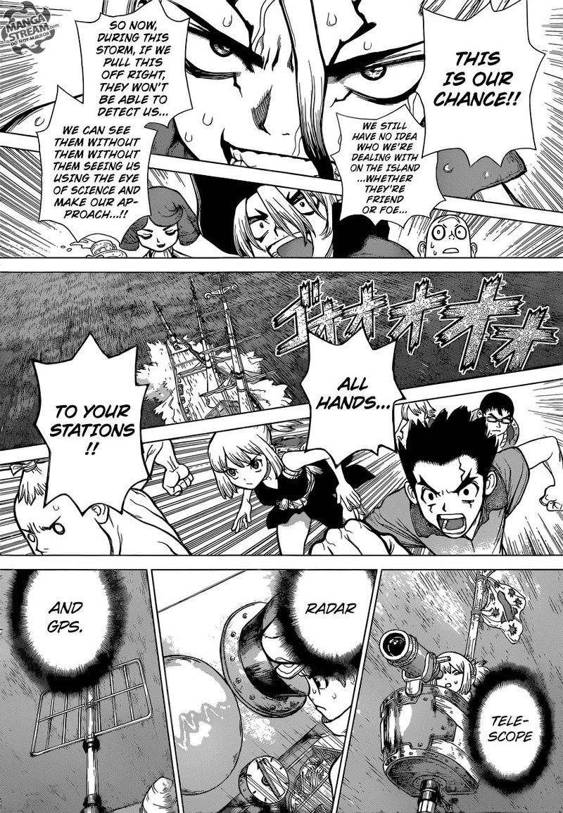 Dr. Stone Manga Chapter 102 page 14 - Perseus, Ship of Science scene