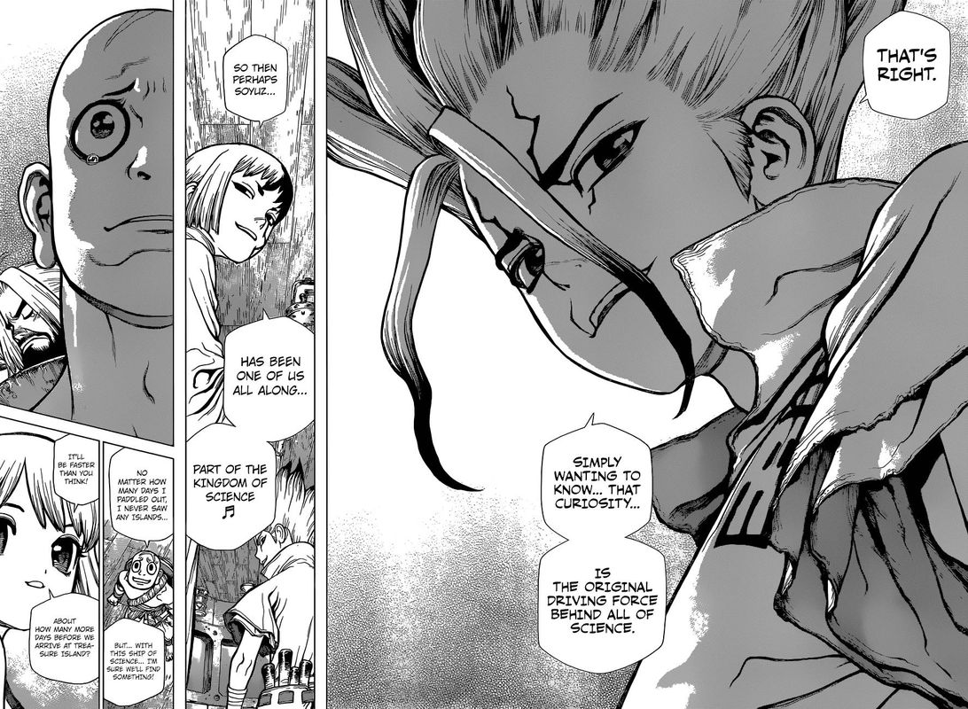Dr. Stone Manga Chapter 102 page 6 - Perseus, Ship of Science scene