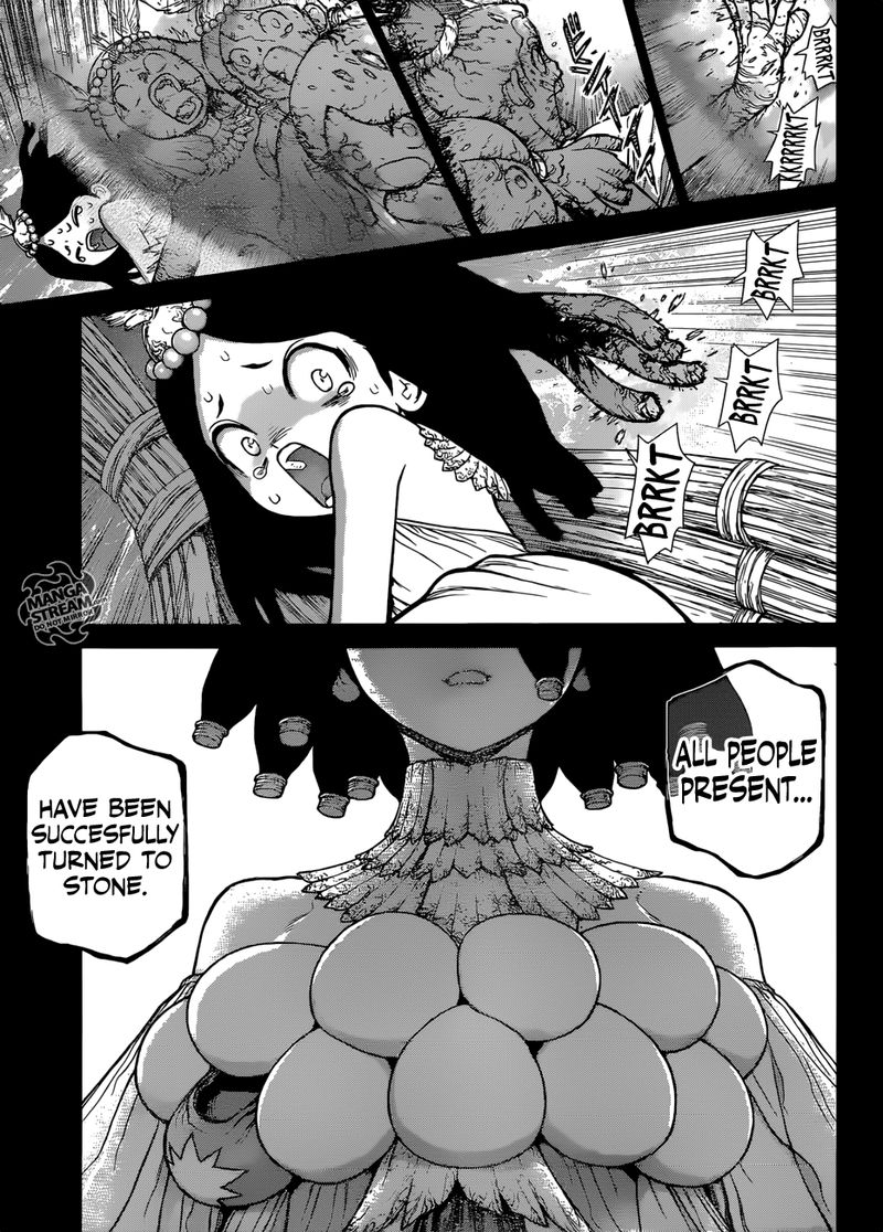 Dr. Stone Manga Chapter 106 page 10 - The Secret of Petrification scene
