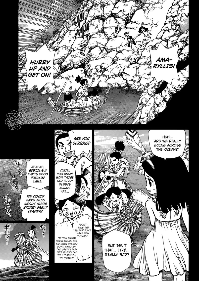 Dr. Stone Manga Chapter 106 page 3 - The Secret of Petrification scene