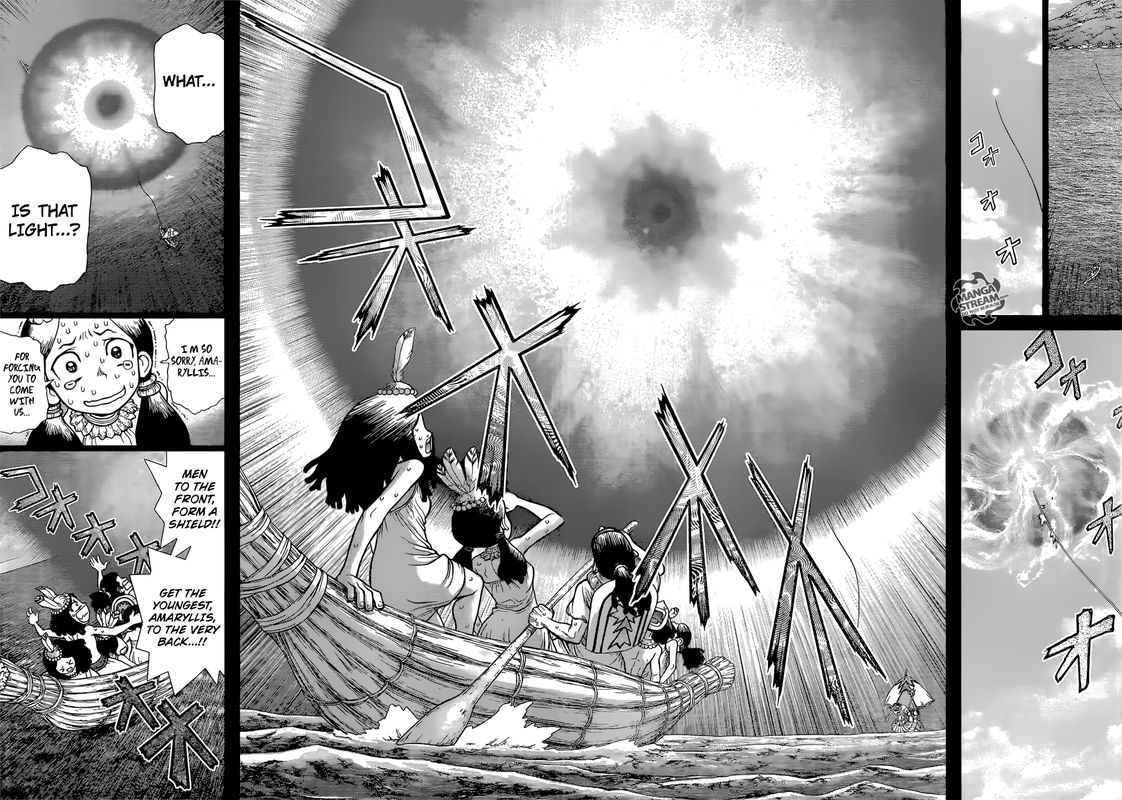 Dr. Stone Manga Chapter 106 page 8 - The Secret of Petrification scene