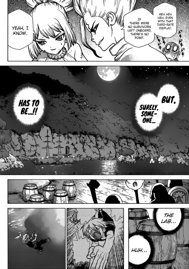 Dr. Stone Manga Chapter 107 page 18 - Ace in the Hole on the Ship of Science scene