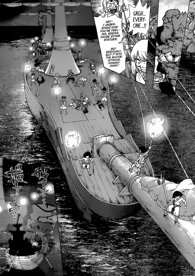 Dr. Stone Manga Chapter 107 page 5 - Ace in the Hole on the Ship of Science scene