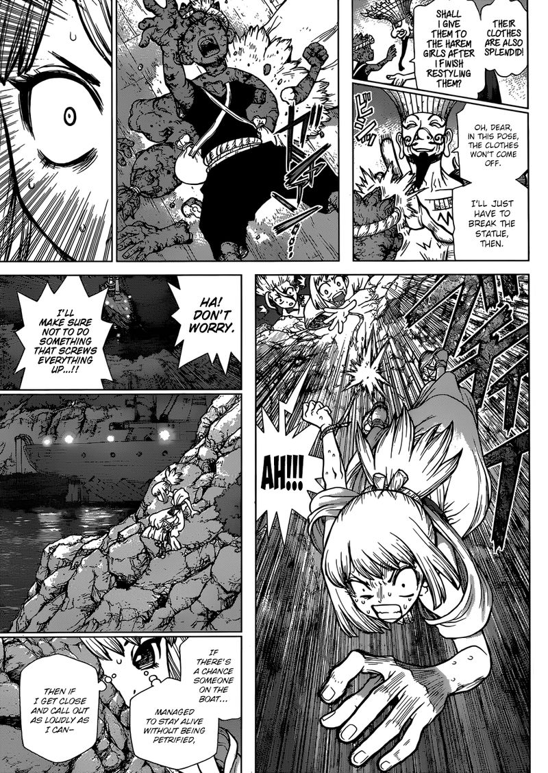 Dr. Stone Manga Chapter 107 page 9 - Ace in the Hole on the Ship of Science scene
