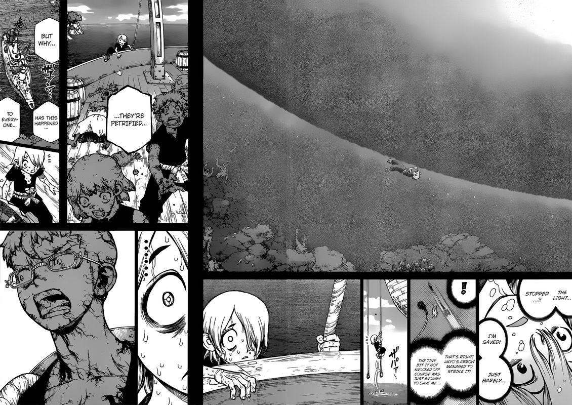 Dr. Stone Manga Chapter 108 page 8 - Double Ace in the Hole scene