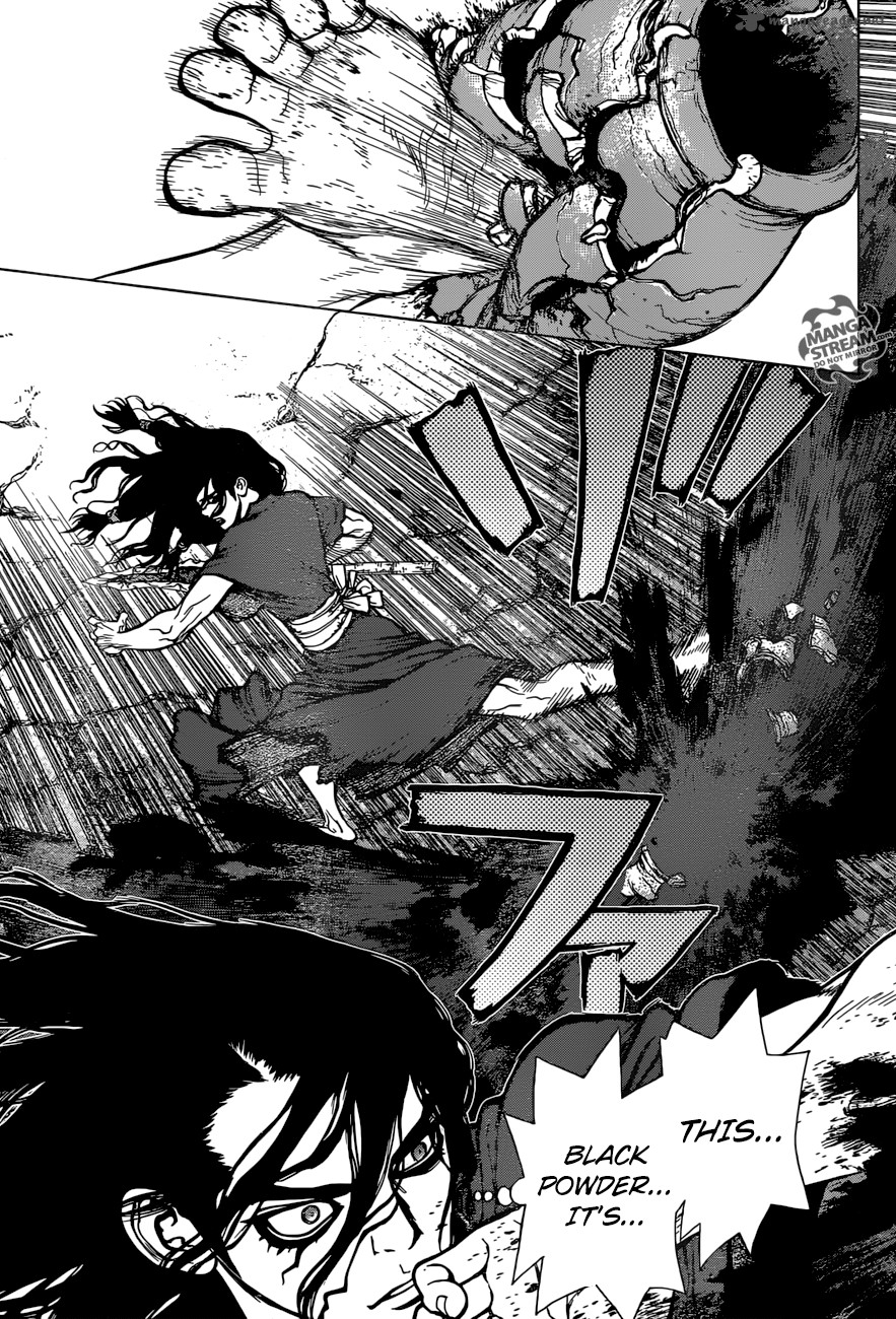 Dr. Stone Manga Chapter 11 page 13 - Weapon of Science scene
