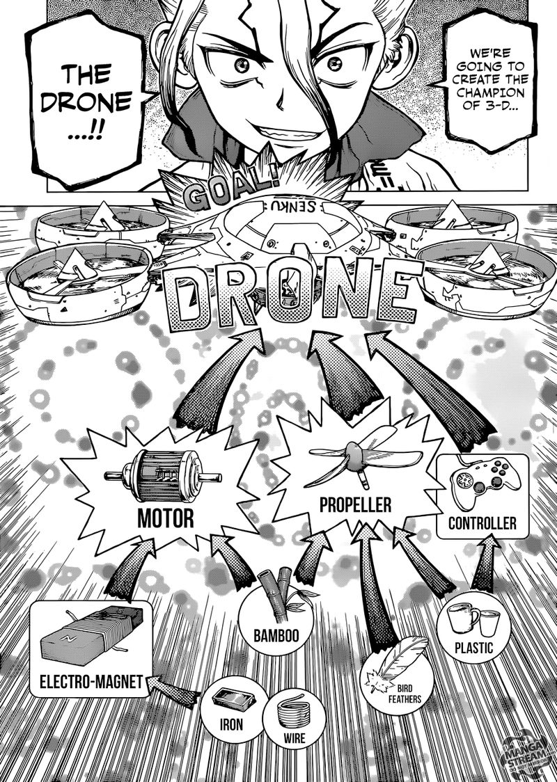 Dr. Stone Manga Chapter 112 page 5 - King of Three Dimensions scene