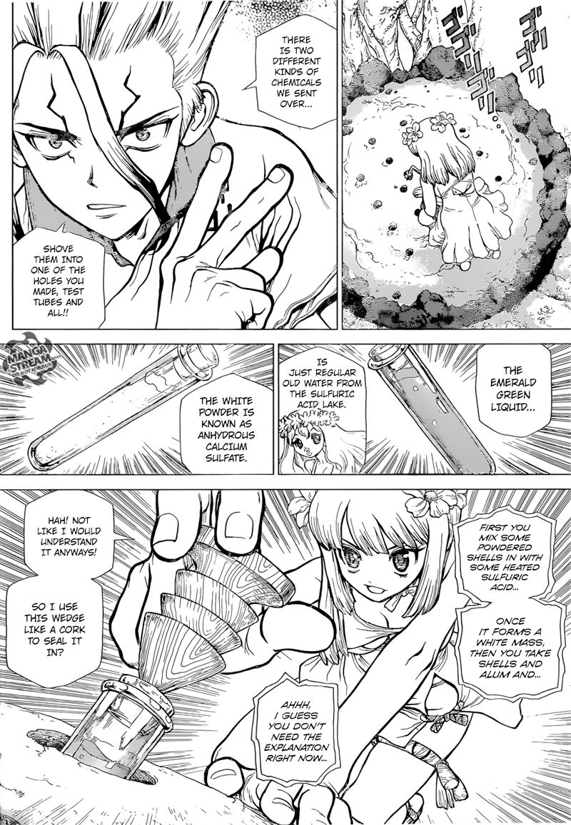 Dr. Stone Manga Chapter 114 page 13 - Silently, Science Pierces the Stone scene