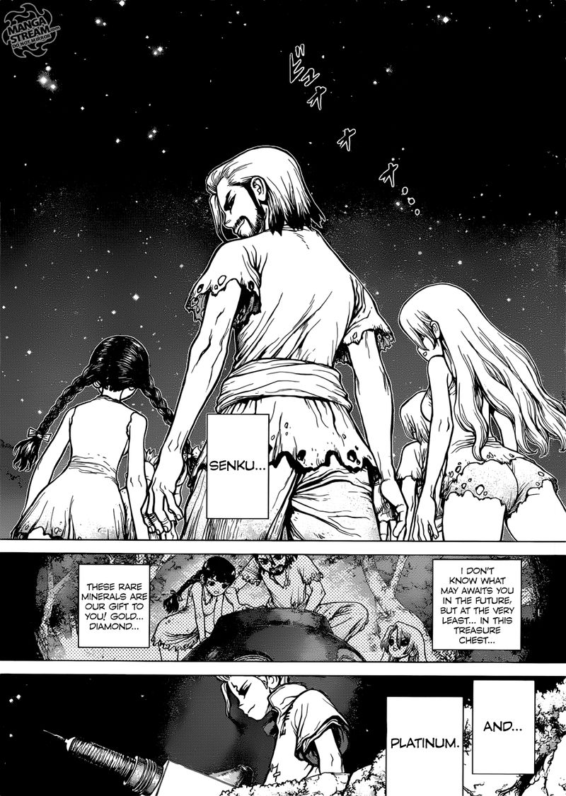 Dr. Stone Manga Chapter 114 page 16 - Silently, Science Pierces the Stone scene