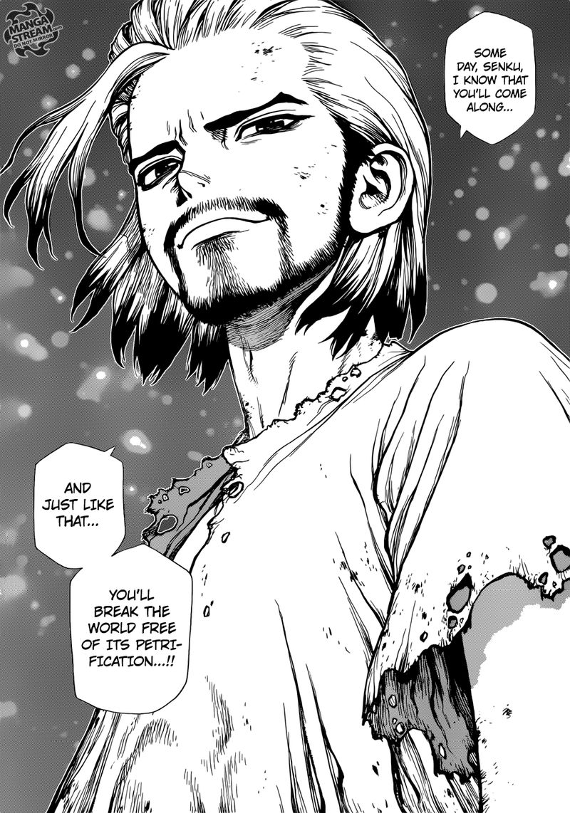 Dr. Stone Manga Chapter 114 page 17 - Silently, Science Pierces the Stone scene