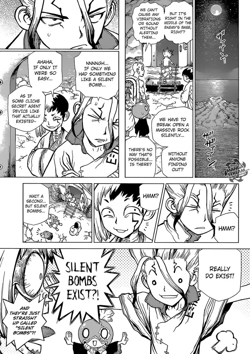 Dr. Stone Manga Chapter 114 page 6 - Silently, Science Pierces the Stone scene