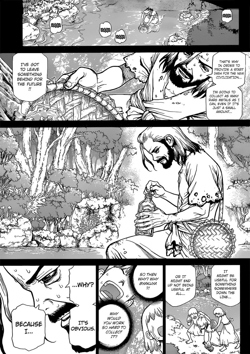 Dr. Stone Manga Chapter 115 page 11 - One Second, One Grain scene