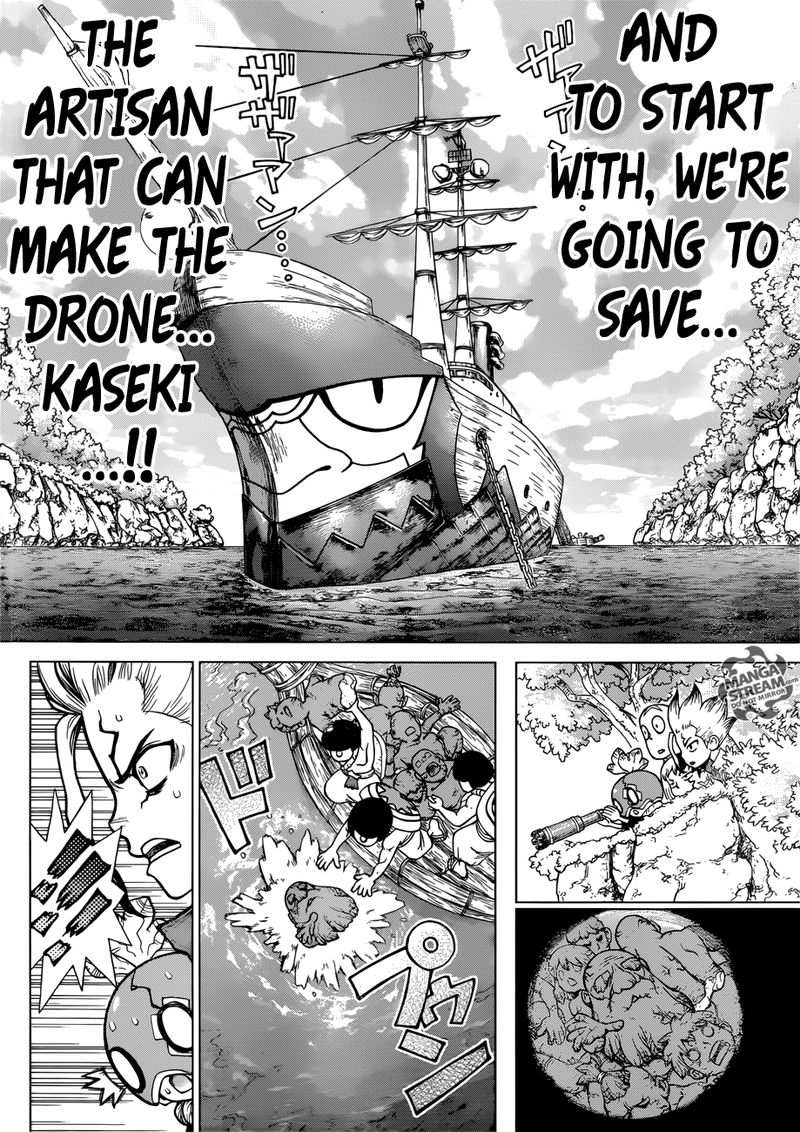 Dr. Stone Manga Chapter 116 page 6 - Miracle in Hand scene