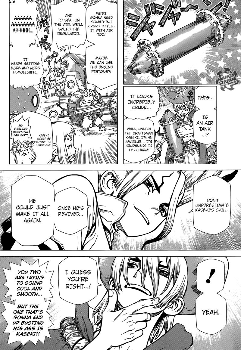 Dr. Stone Manga Chapter 117 page 8 - The Kingdom of Science Strikes Back scene