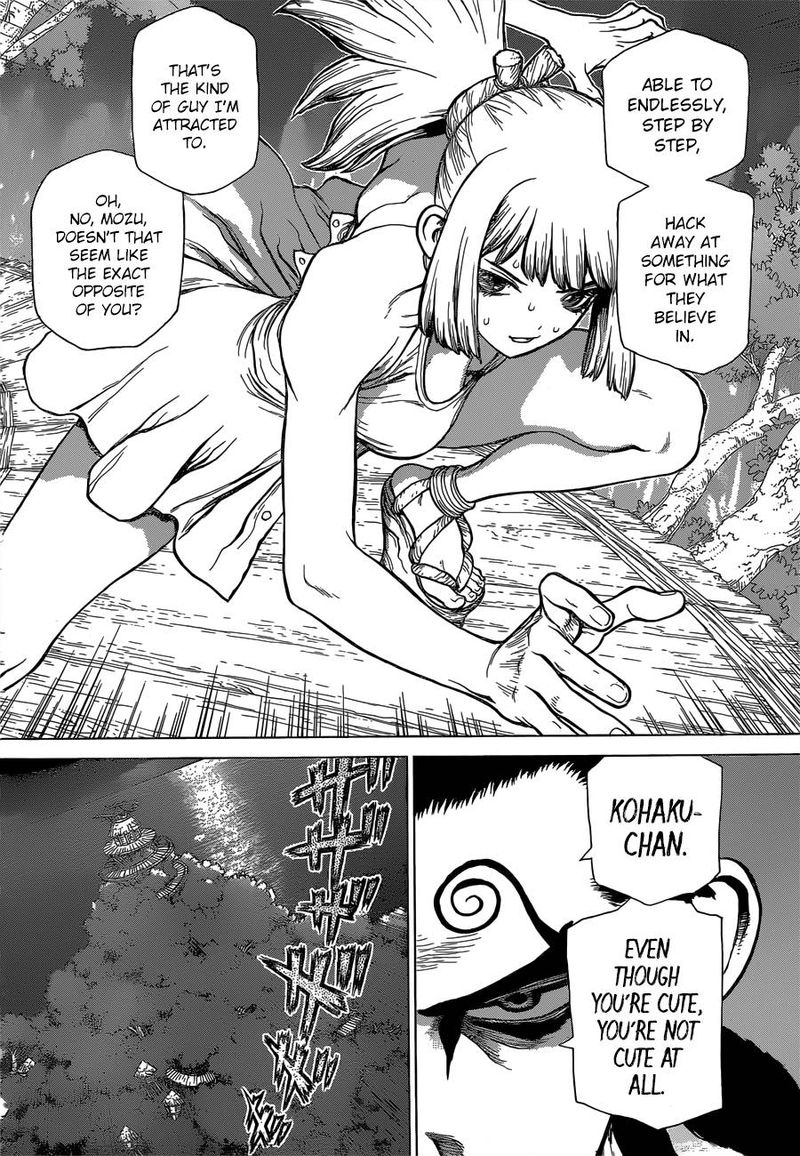 Dr. Stone Manga Chapter 121 page 4 - Medusa's True Face scene