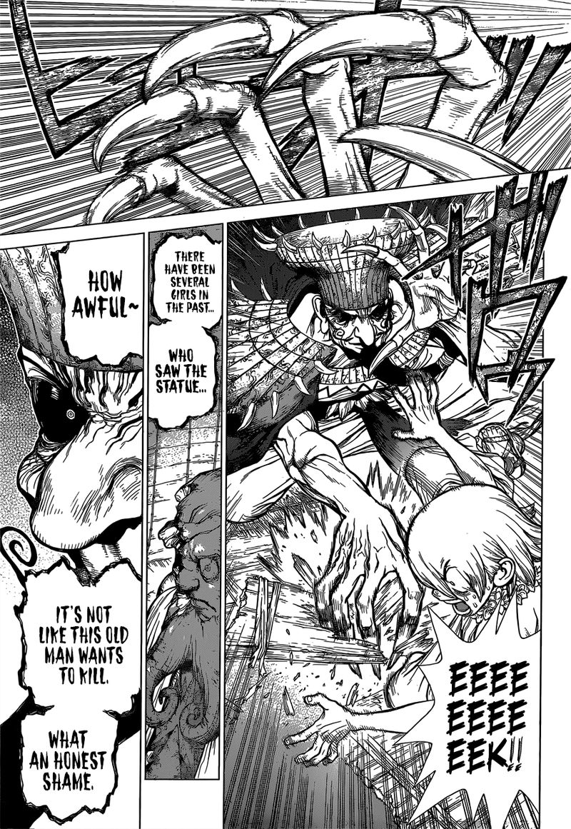 Dr. Stone Manga Chapter 121 page 5 - Medusa's True Face scene