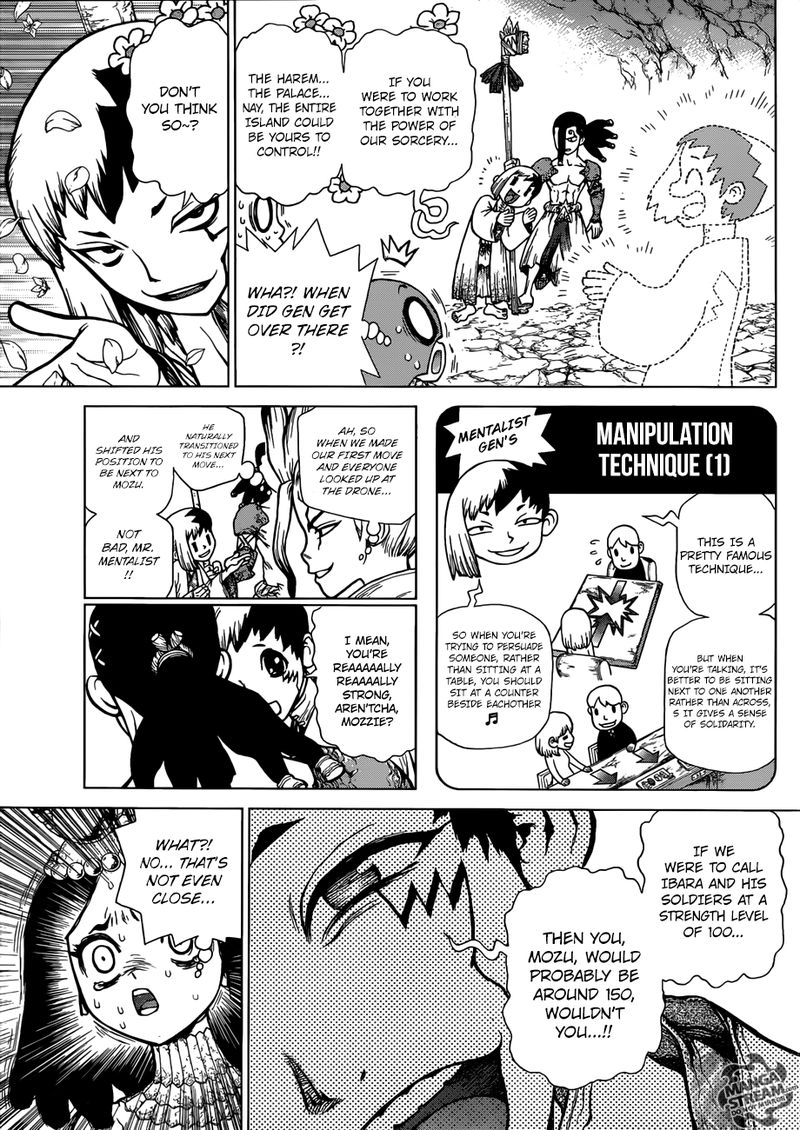 Dr. Stone Manga Chapter 123 page 5 - Brain-Battle Gambit scene
