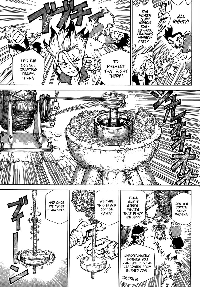 Dr. Stone Manga Chapter 125 page 10 - Decisive Three-Dimensional Battle scene