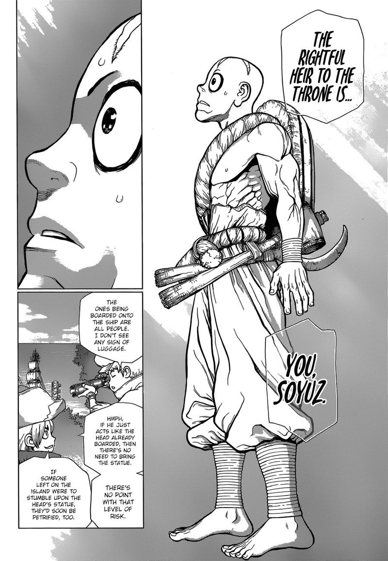 Dr. Stone Manga Chapter 128 page 4 - Island-Wide Battle Royale scene