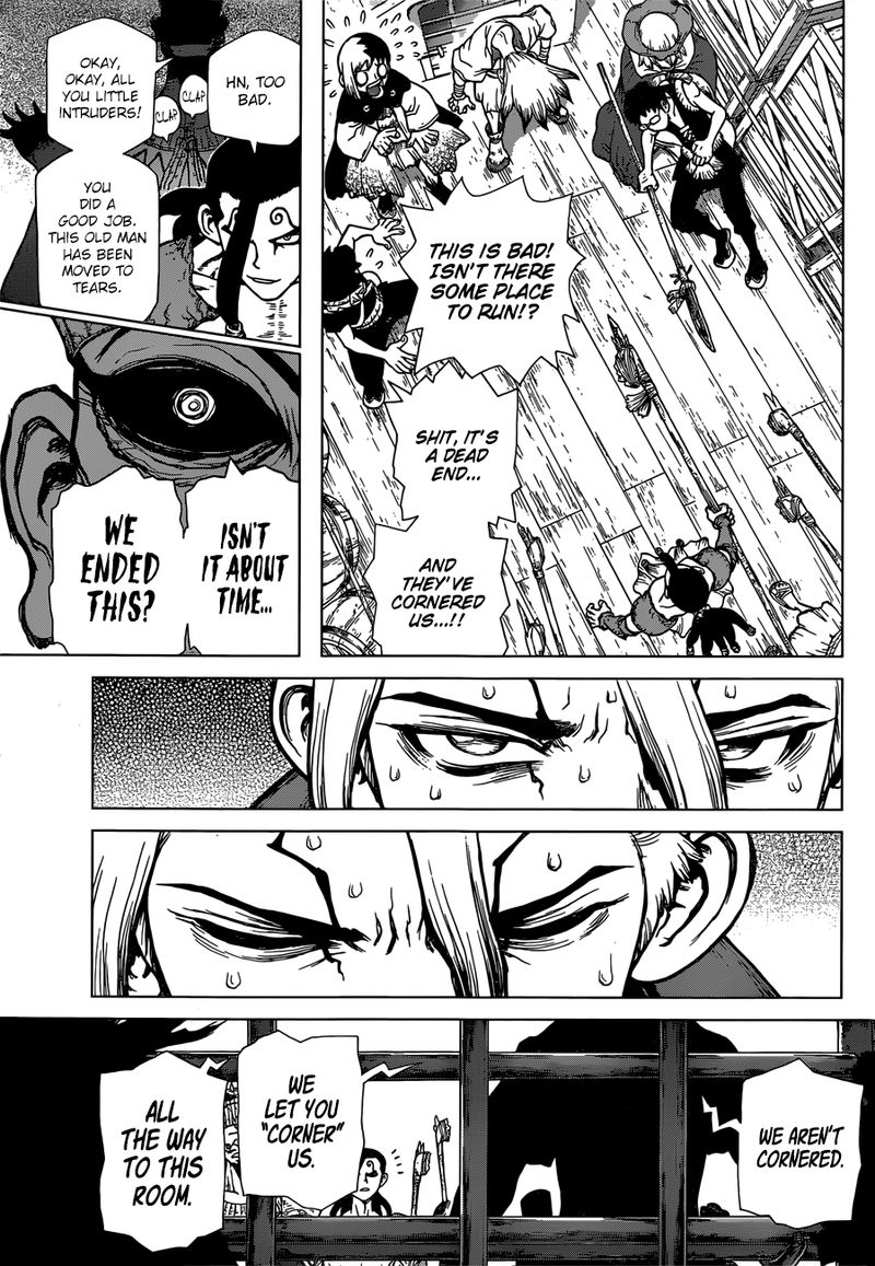 Dr. Stone Manga Chapter 129 page 11 - Joker scene