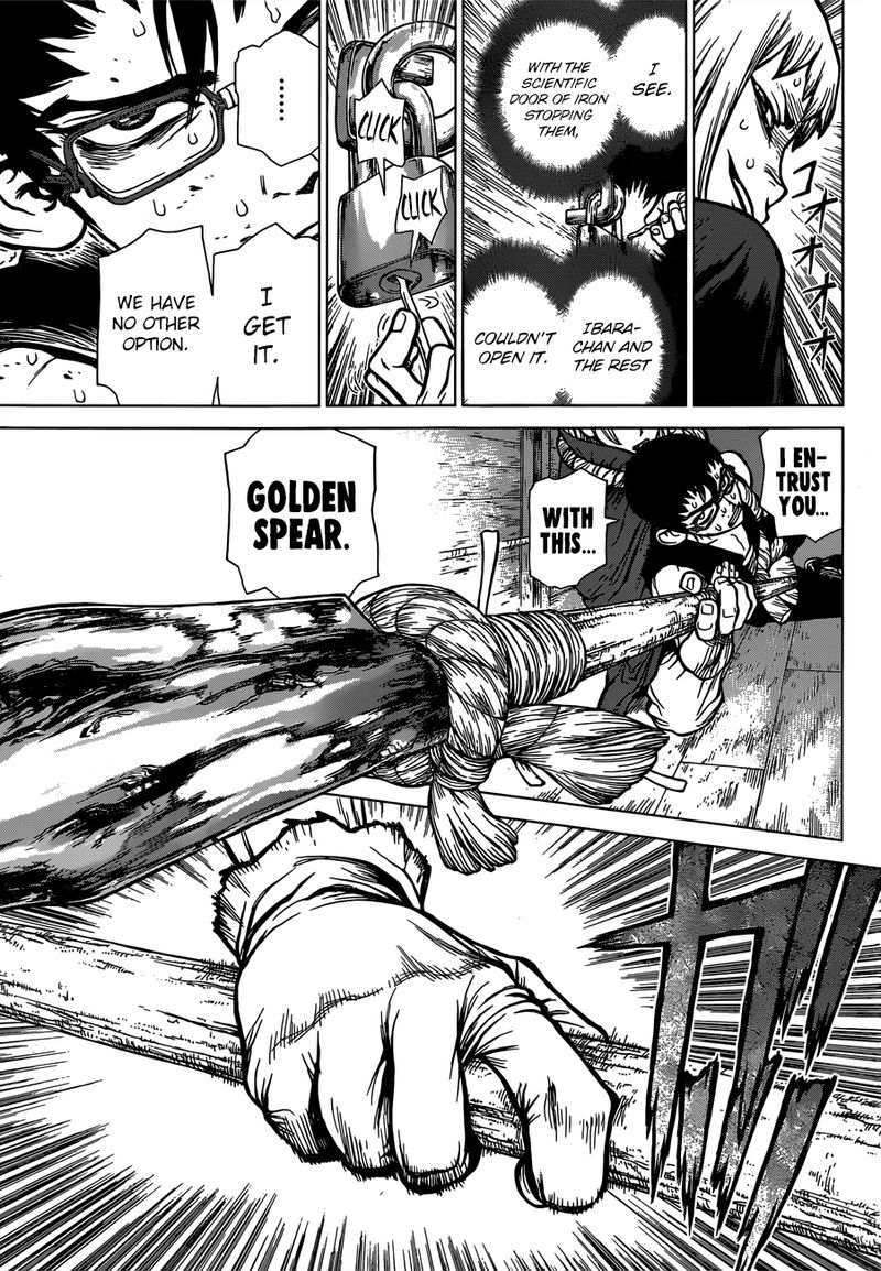 Dr. Stone Manga Chapter 129 page 13 - Joker scene