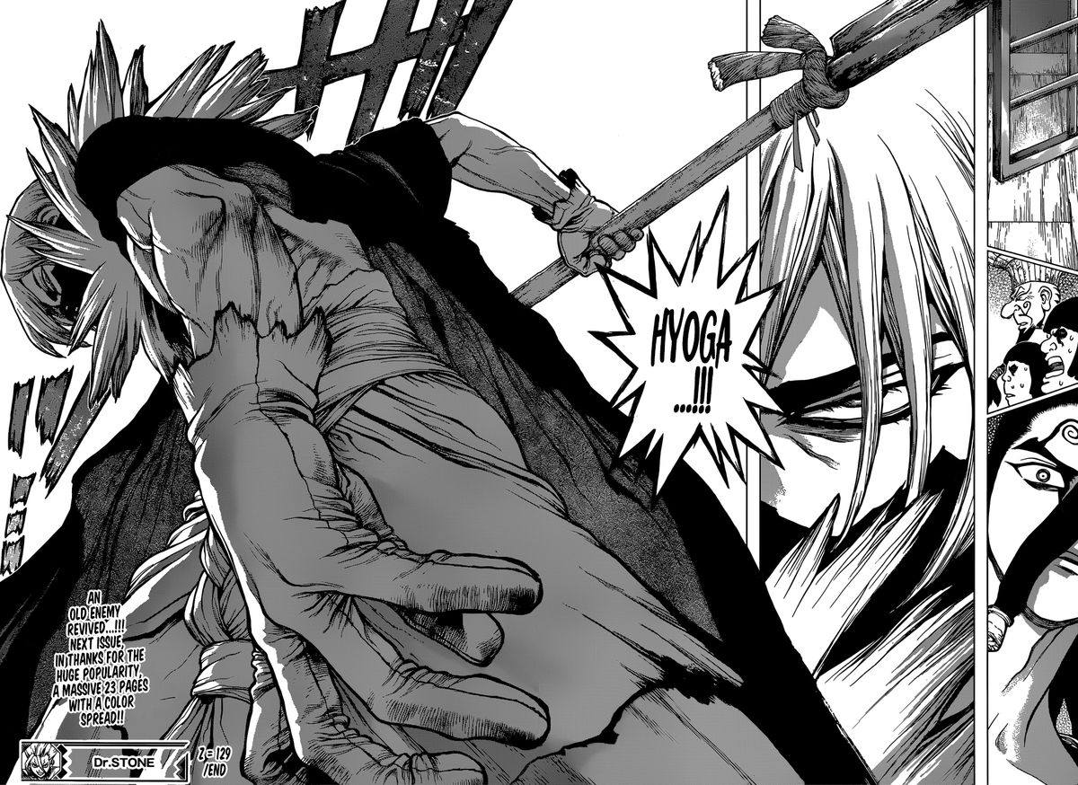 Dr. Stone Manga Chapter 129 page 14 - Joker scene