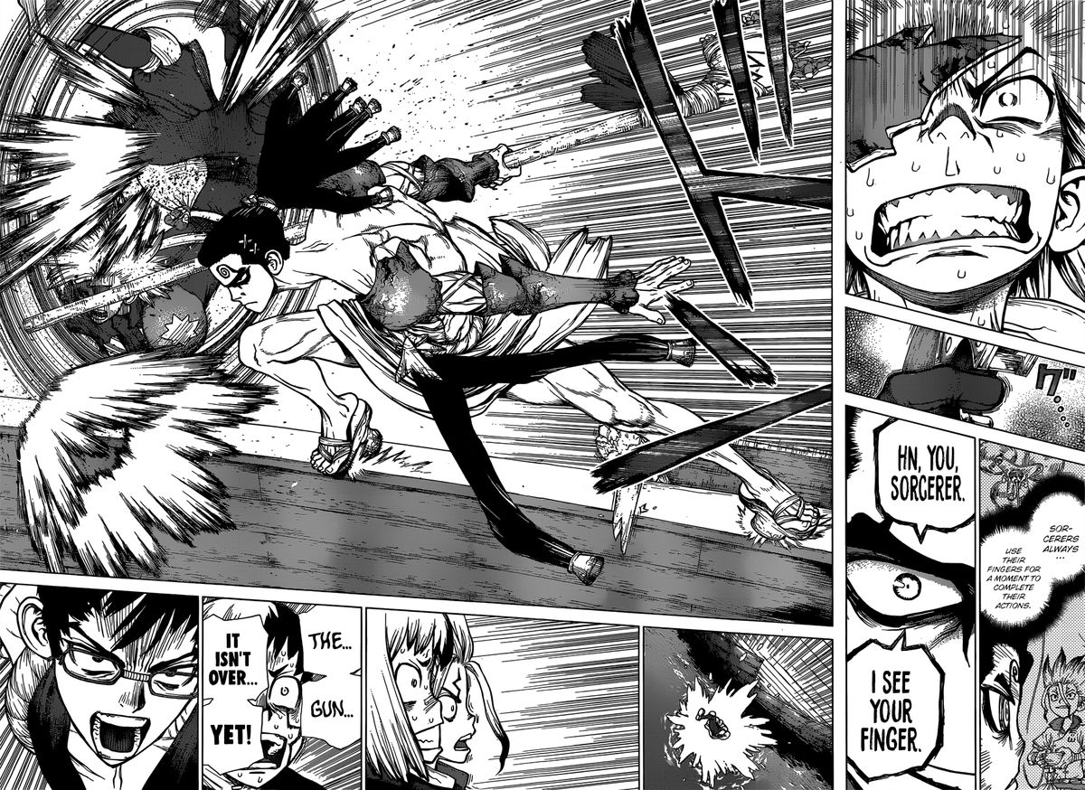 Dr. Stone Manga Chapter 129 page 8 - Joker scene