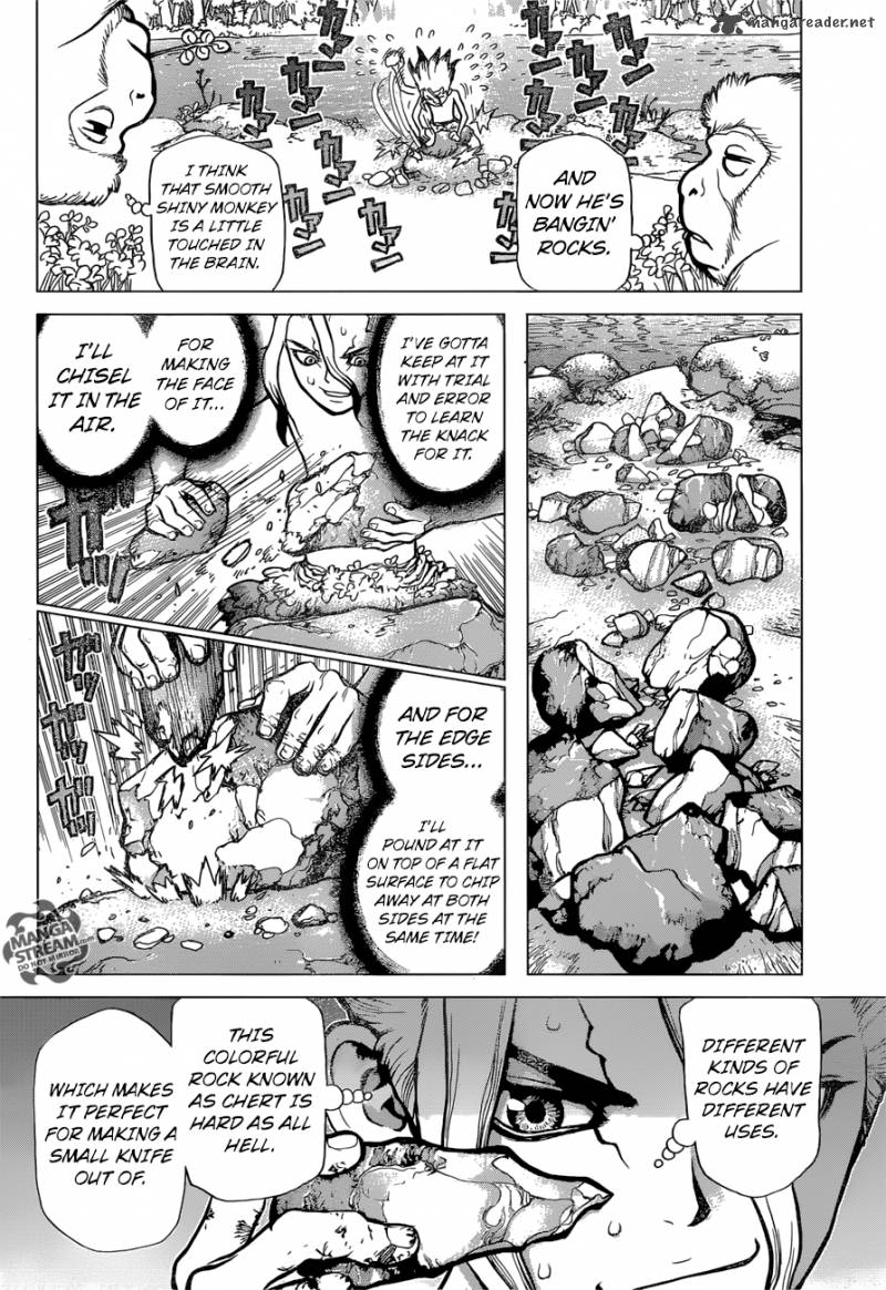 Dr. Stone Manga Chapter 13 page 11 - Part 1: Stone World: The Beginning scene