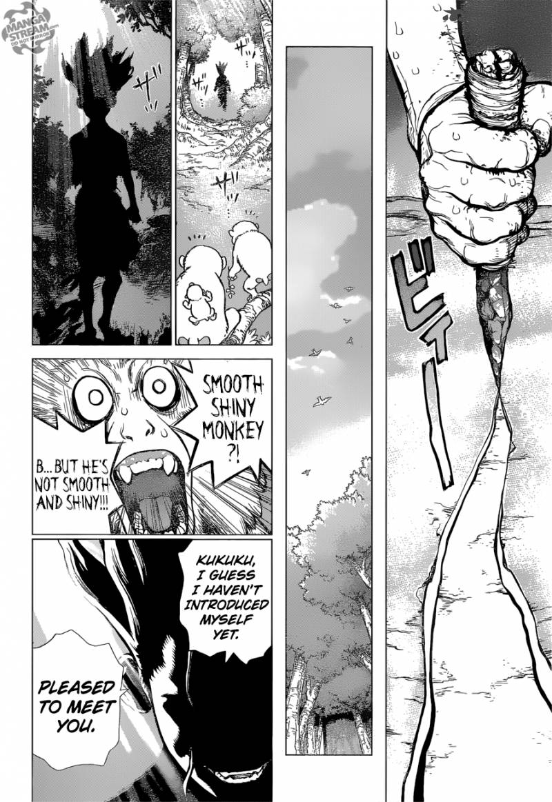 Dr. Stone Manga Chapter 13 page 18 - Part 1: Stone World: The Beginning scene
