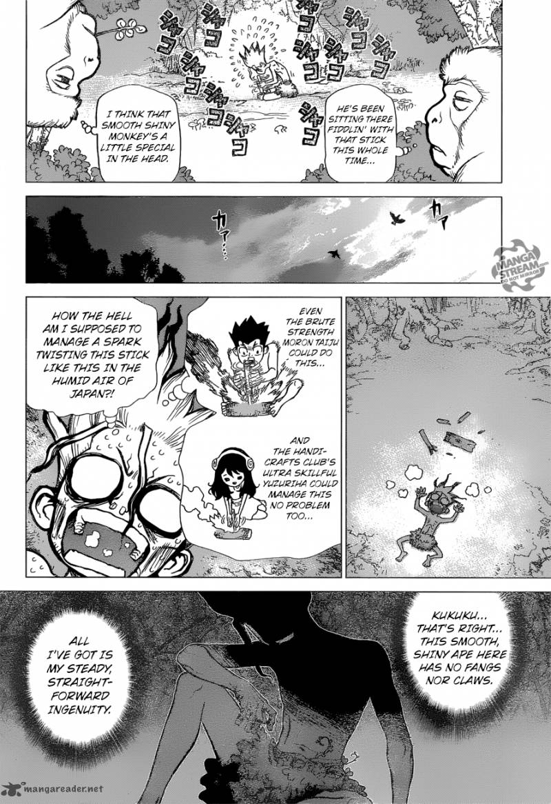 Dr. Stone Manga Chapter 13 page 9 - Part 1: Stone World: The Beginning scene