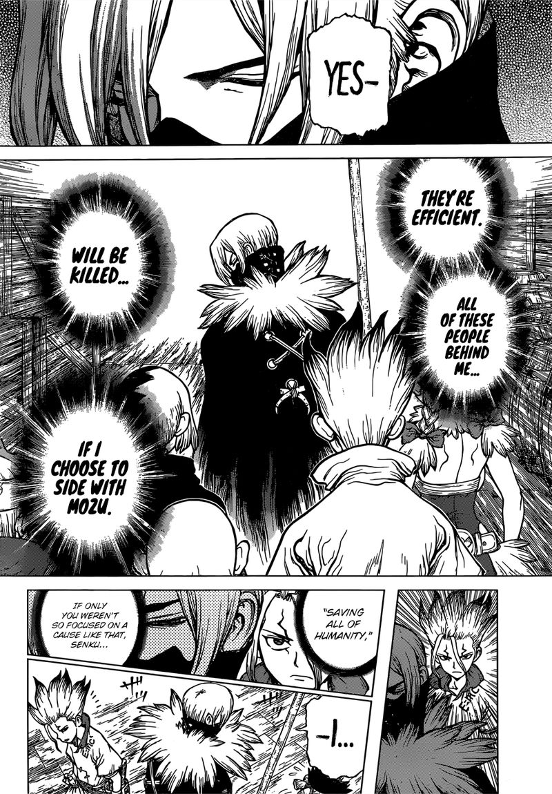 Dr. Stone Manga Chapter 130 page 11 - Devil's Choice scene