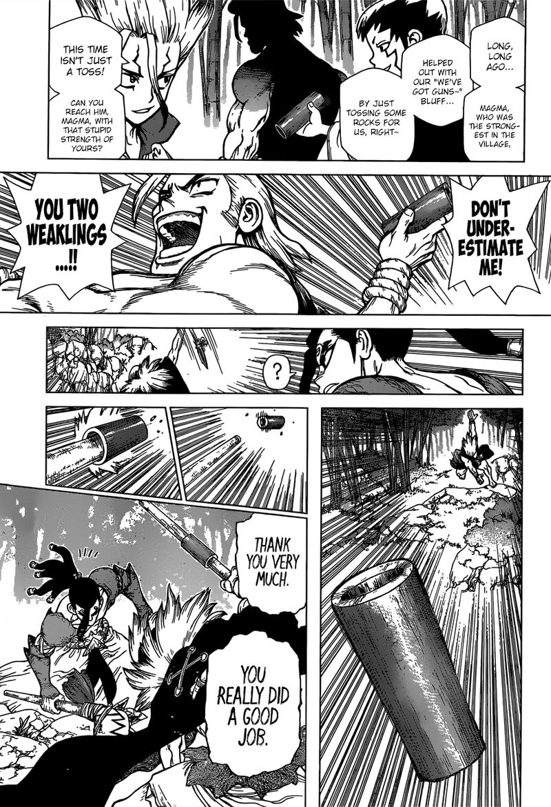 Dr. Stone Manga Chapter 132 page 11 - The Strongest Weapon is... scene