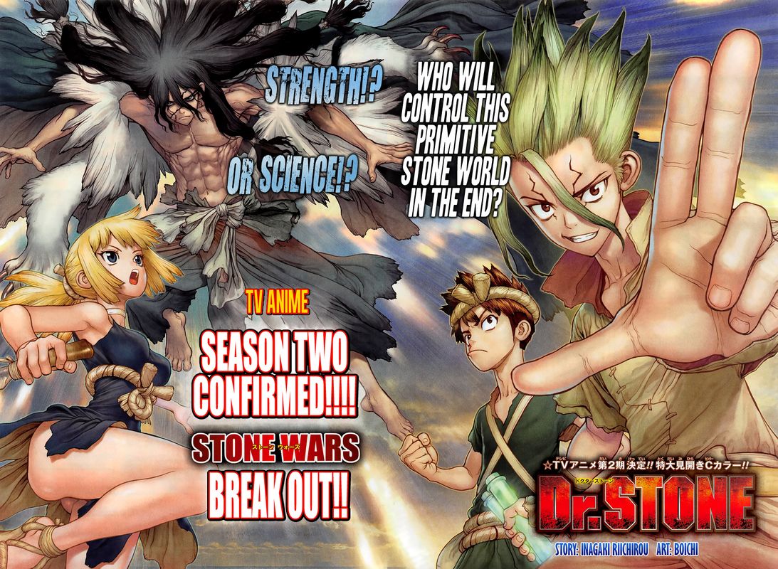 Dr. Stone Manga Chapter 133 page 1 - Flash of Destruction scene