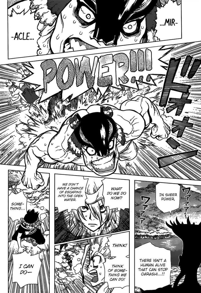 Dr. Stone Manga Chapter 133 page 8 - Flash of Destruction scene