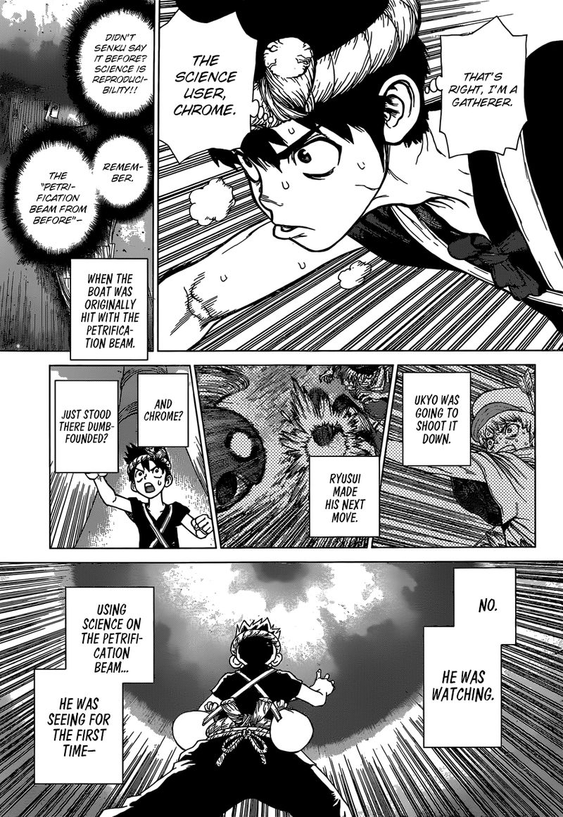 Dr. Stone Manga Chapter 133 page 9 - Flash of Destruction scene