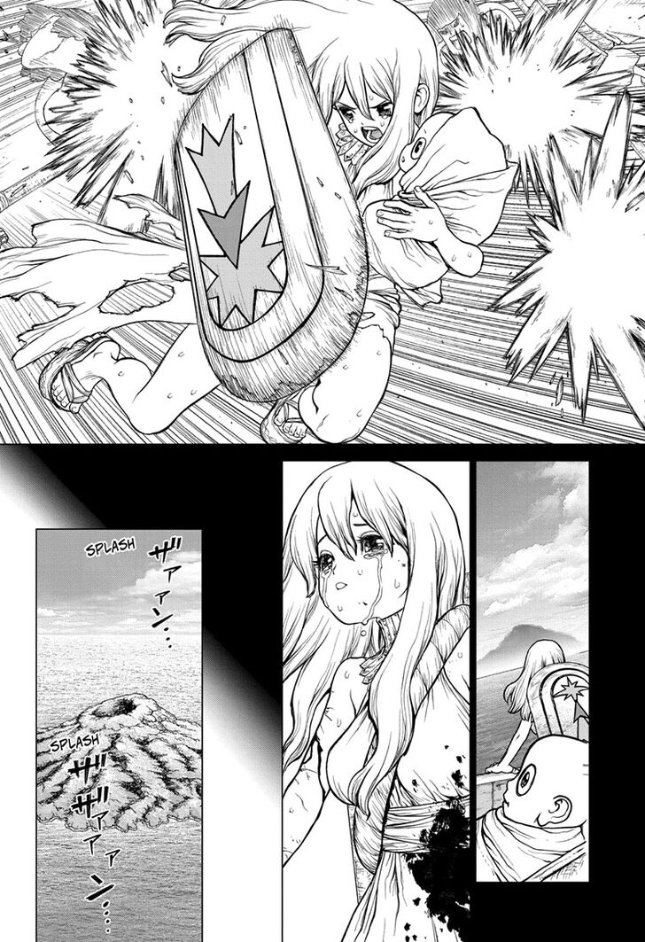 Dr. Stone Manga Chapter 134 page 12 - Commander Faceoff scene