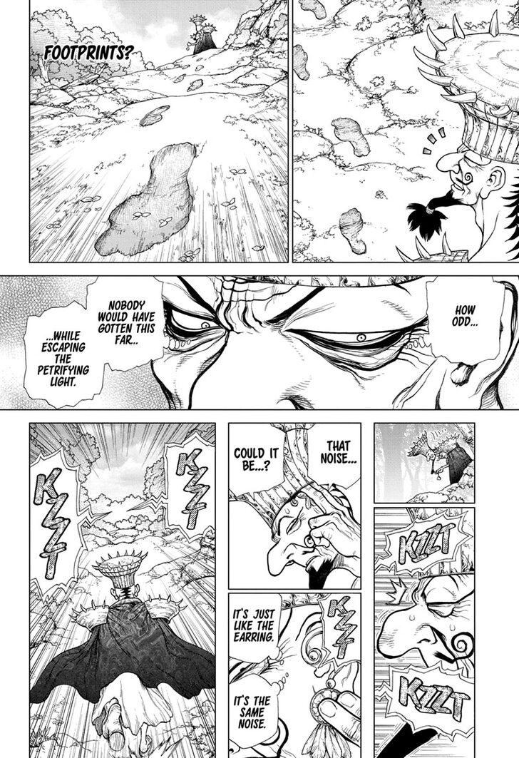 Dr. Stone Manga Chapter 134 page 14 - Commander Faceoff scene