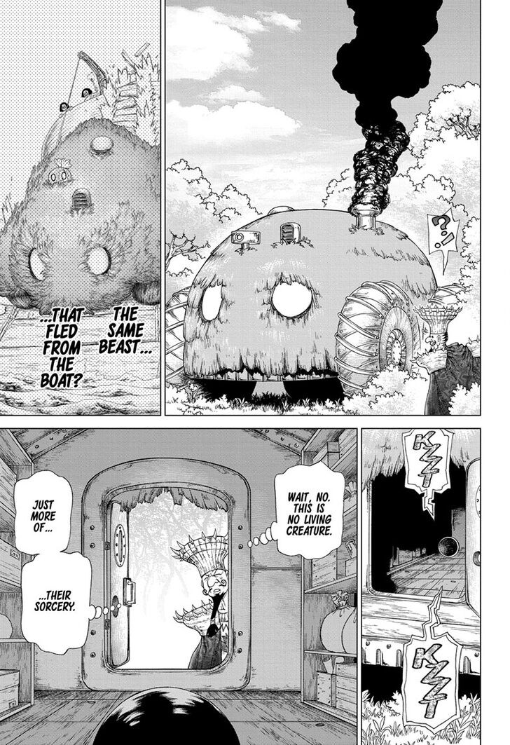 Dr. Stone Manga Chapter 134 page 15 - Commander Faceoff scene