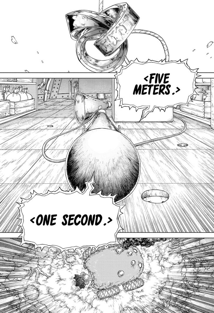 Dr. Stone Manga Chapter 134 page 16 - Commander Faceoff scene