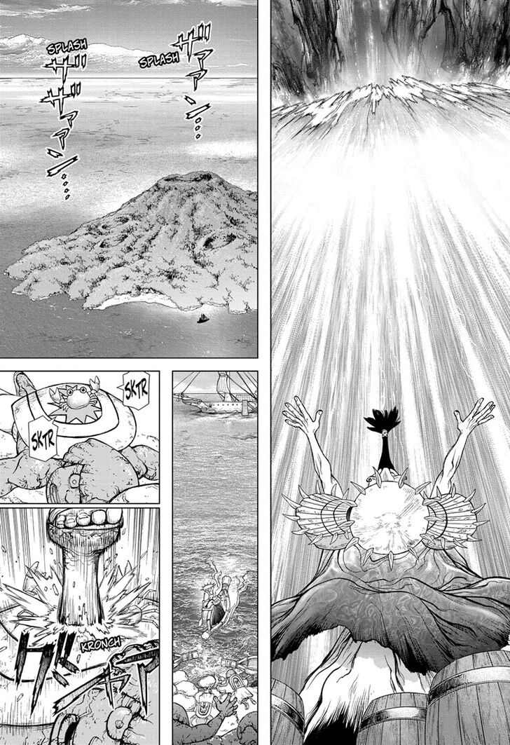 Dr. Stone Manga Chapter 134 page 7 - Commander Faceoff scene