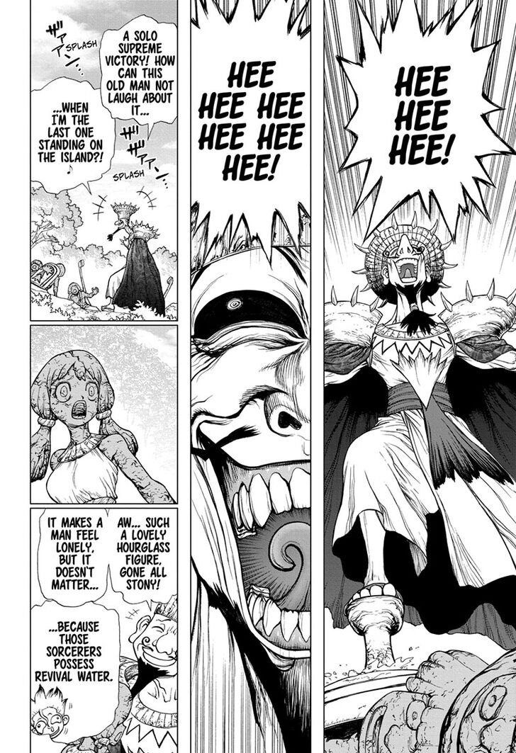 Dr. Stone Manga Chapter 134 page 8 - Commander Faceoff scene