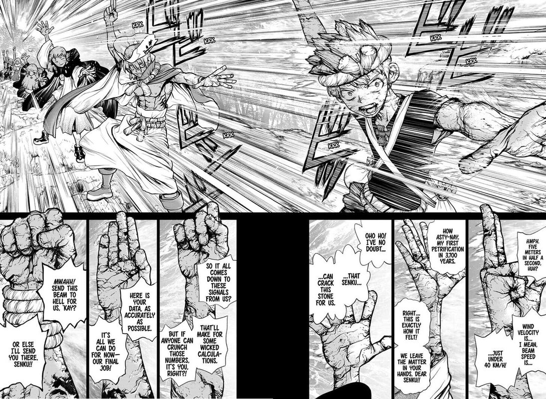Dr. Stone Manga Chapter 135 page 6 - Counting scene