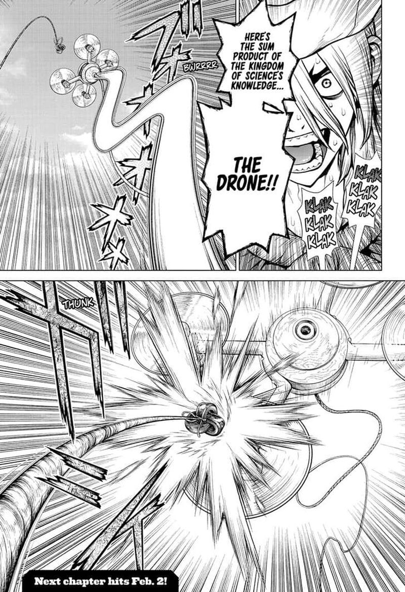 Dr. Stone Manga Chapter 136 page 17 - Medusa vs. Science scene