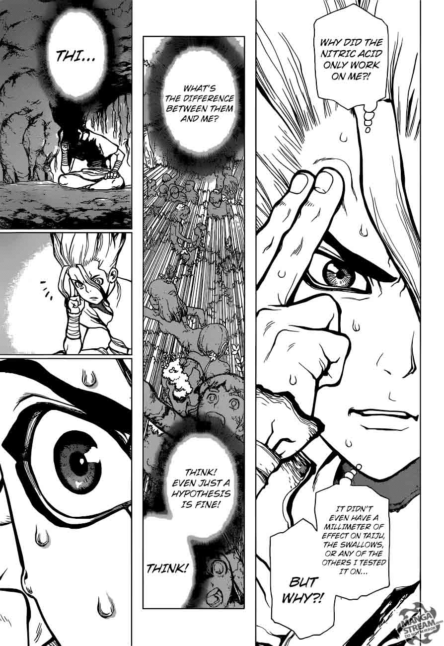 Dr. Stone Manga Chapter 14 page 12 - Those Who Have Faith scene