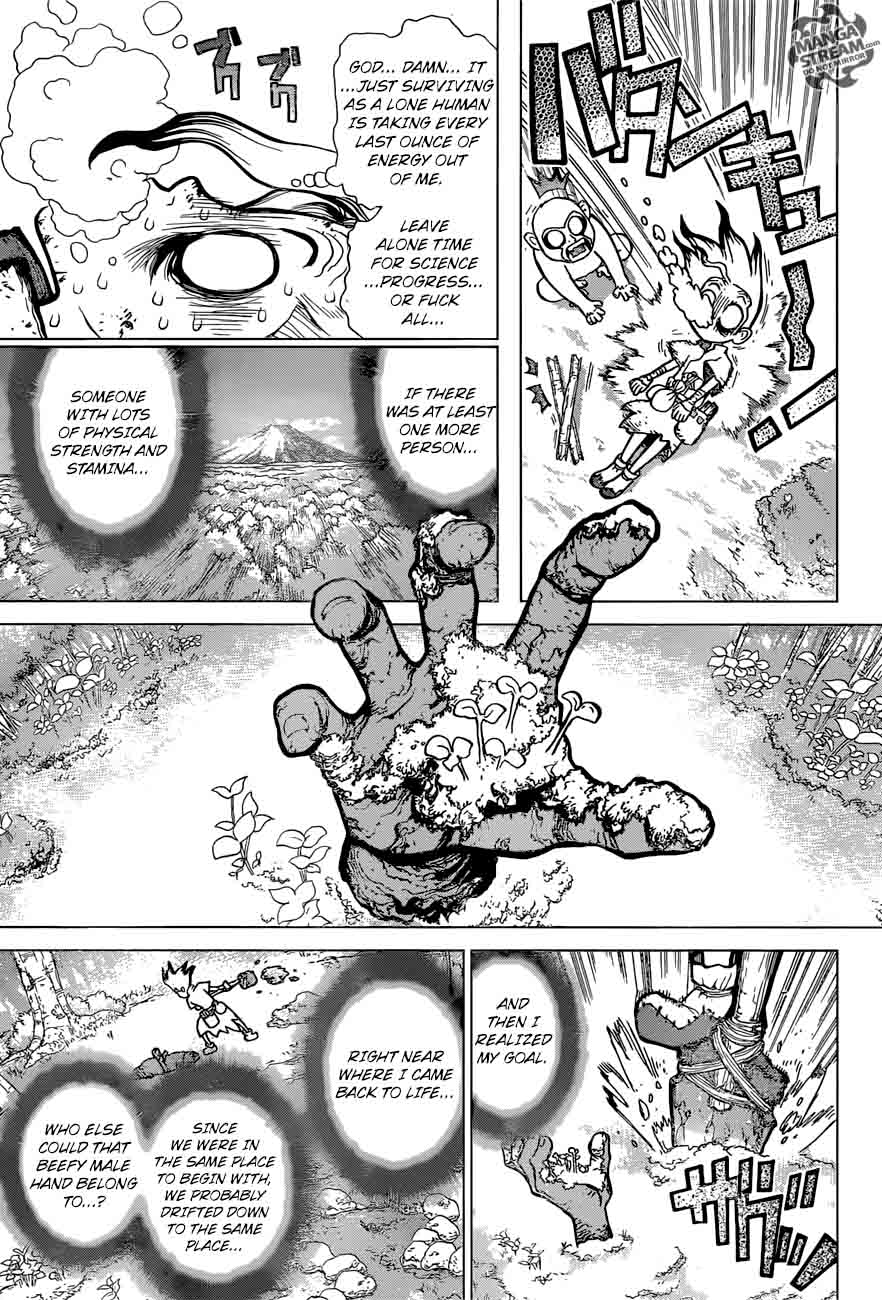 Dr. Stone Manga Chapter 14 page 3 - Those Who Have Faith scene