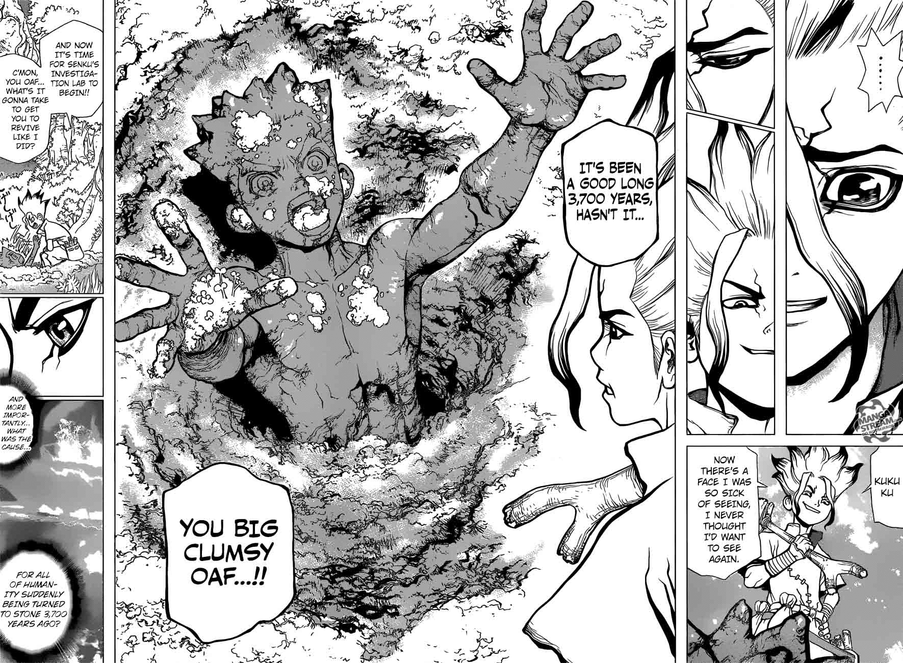 Dr. Stone Manga Chapter 14 page 4 - Those Who Have Faith scene