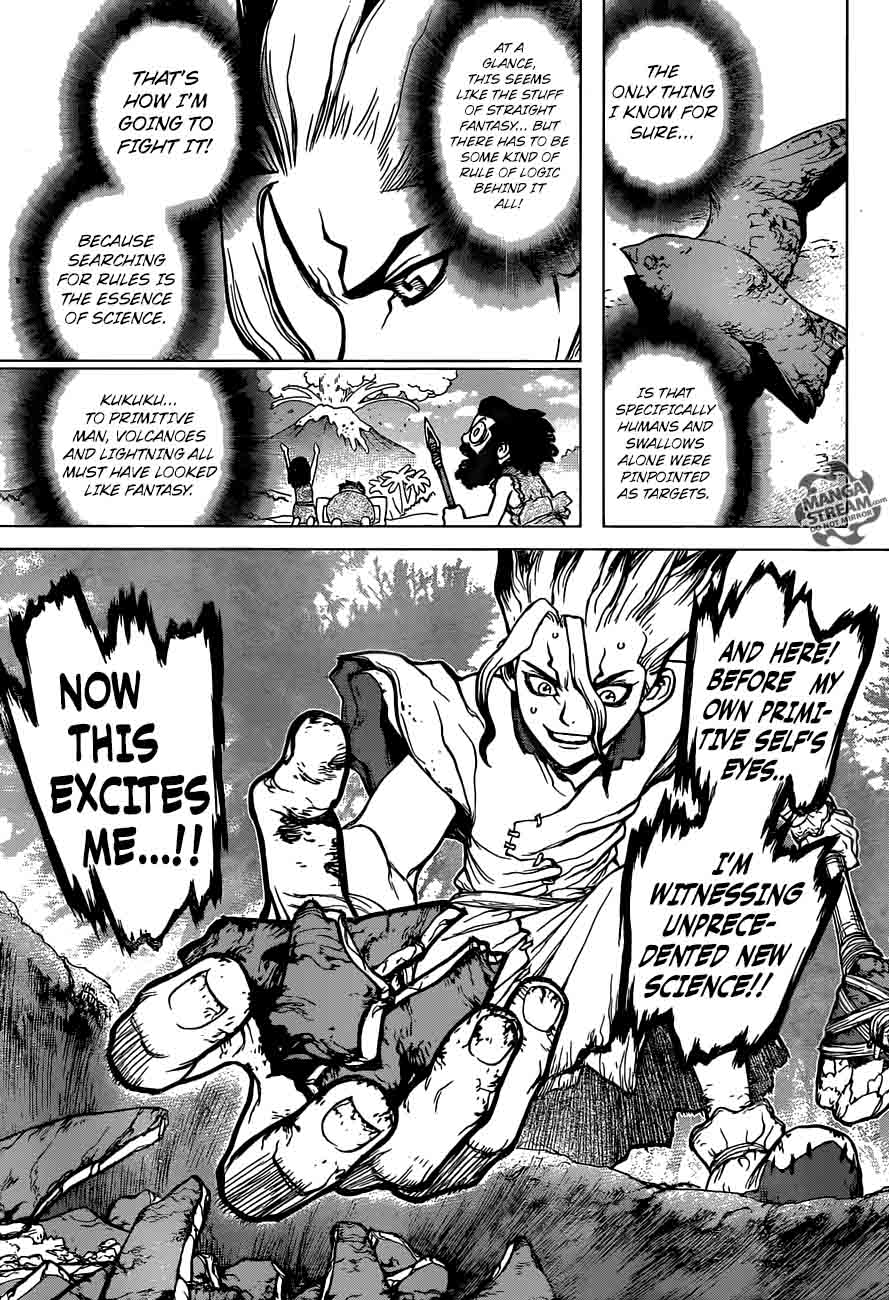 Dr. Stone Manga Chapter 14 page 6 - Those Who Have Faith scene